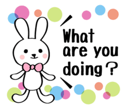 Girl & Rabbit sticker #720892