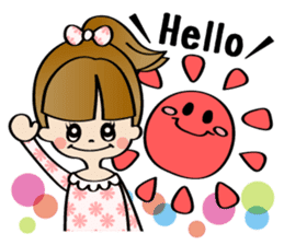 Girl & Rabbit sticker #720894