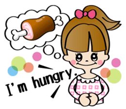 Girl & Rabbit sticker #720895