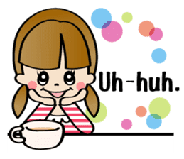 Girl & Rabbit sticker #720904