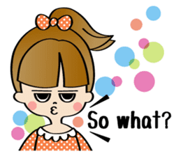 Girl & Rabbit sticker #720906