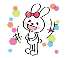 Girl & Rabbit sticker #720907