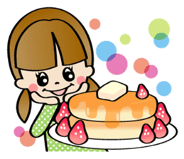 Girl & Rabbit sticker #720910