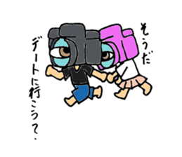 camera man sticker sticker #721655