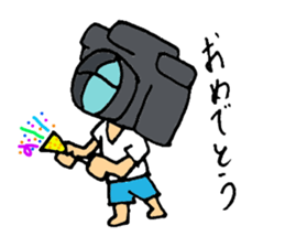 camera man sticker sticker #721666