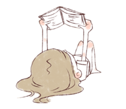 Water color girl's emotion sticker #721860