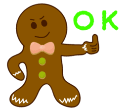 Cute Gingerbread Man sticker #723074