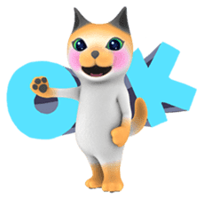 Yasaneko the perverse cats Taroimo Ver. sticker #724079