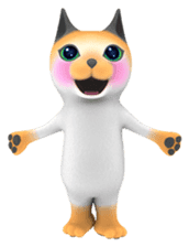 Yasaneko the perverse cats Taroimo Ver. sticker #724093