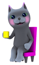 Yasaneko the perverse cats Taroimo Ver. sticker #724113