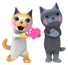 Yasaneko the perverse cats Taroimo Ver. sticker #724115