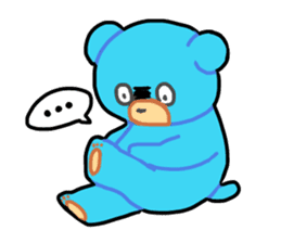 Blue bear sticker #726867