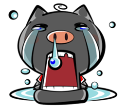Sue of black piglet sticker #727073