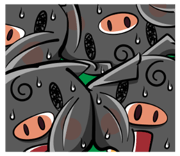 Sue of black piglet sticker #727092