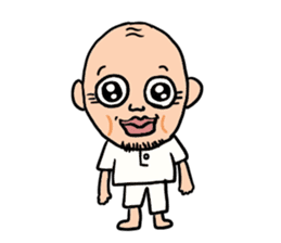 Old man of the round eyes sticker #727143