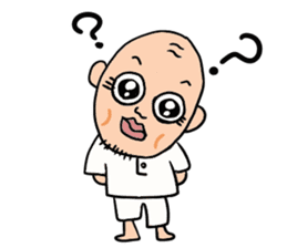 Old man of the round eyes sticker #727145