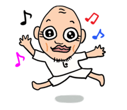 Old man of the round eyes sticker #727158