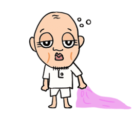 Old man of the round eyes sticker #727159