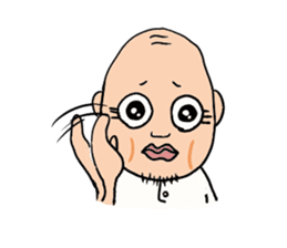 Old man of the round eyes sticker #727160