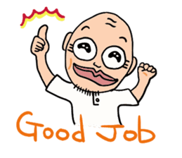 Old man of the round eyes sticker #727165