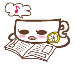 Chattering cafe menu sticker #727434