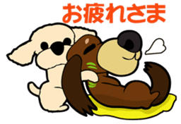toypoodle Kuuta & Dachshund Ume sticker #727746