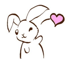 moon's rabbit English sticker #728548