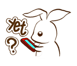 moon's rabbit English sticker #728551
