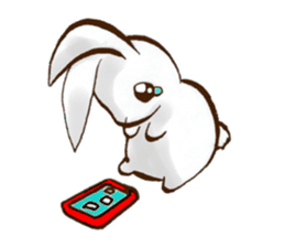 moon's rabbit English sticker #728552