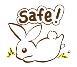 moon's rabbit English sticker #728555