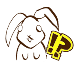 moon's rabbit English sticker #728566
