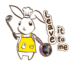 moon's rabbit English sticker #728567