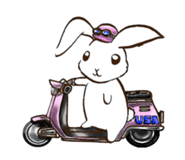 moon's rabbit English sticker #728581