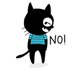 Dumjung the black cat sticker #729291