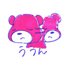 pink bear [PINKUMA] sticker #729474