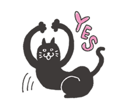 Sticker of a black cat sticker #731987