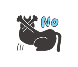 Sticker of a black cat sticker #731988