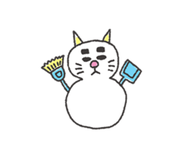 Sticker of a black cat sticker #731991