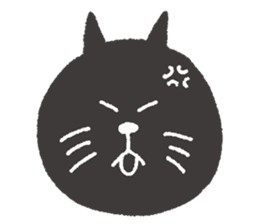 Sticker of a black cat sticker #731995