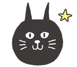 Sticker of a black cat sticker #731996