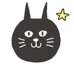 Sticker of a black cat sticker #731996