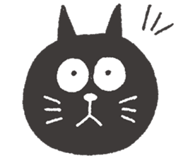 Sticker of a black cat sticker #731997