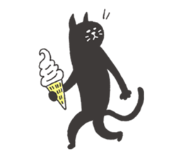 Sticker of a black cat sticker #732005