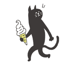 Sticker of a black cat sticker #732005
