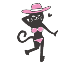 Sticker of a black cat sticker #732006