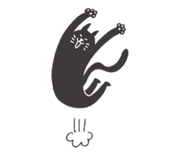 Sticker of a black cat sticker #732016