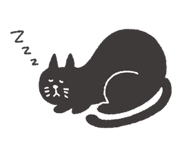 Sticker of a black cat sticker #732017