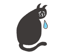 Sticker of a black cat sticker #732019