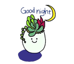 Succulent in egg shell sticker #733265