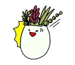 Succulent in egg shell sticker #733272